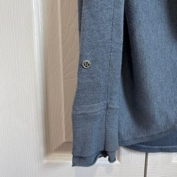Lululemon Dusty Blue Iconic Cashmere Blend Wrap Sweater - Picture 5 of 7